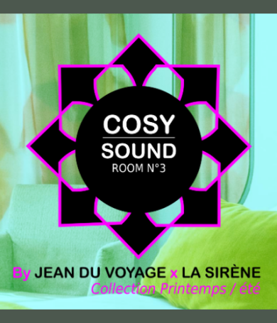 Album sleeve featuring the spring/summer compilation from the Cosy Sound collection, in collaboration with La Sirène and La Rochelle-based artist Jean du Voyage